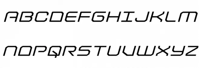Light Brigade Expanded Italic फ़ॉन्ट अपरकेस