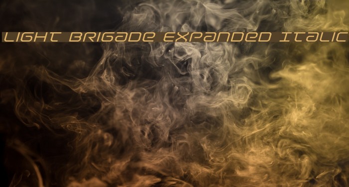 Light Brigade Expanded Italic Font examples