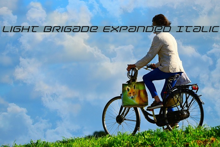 Light Brigade Expanded Italic Font examples