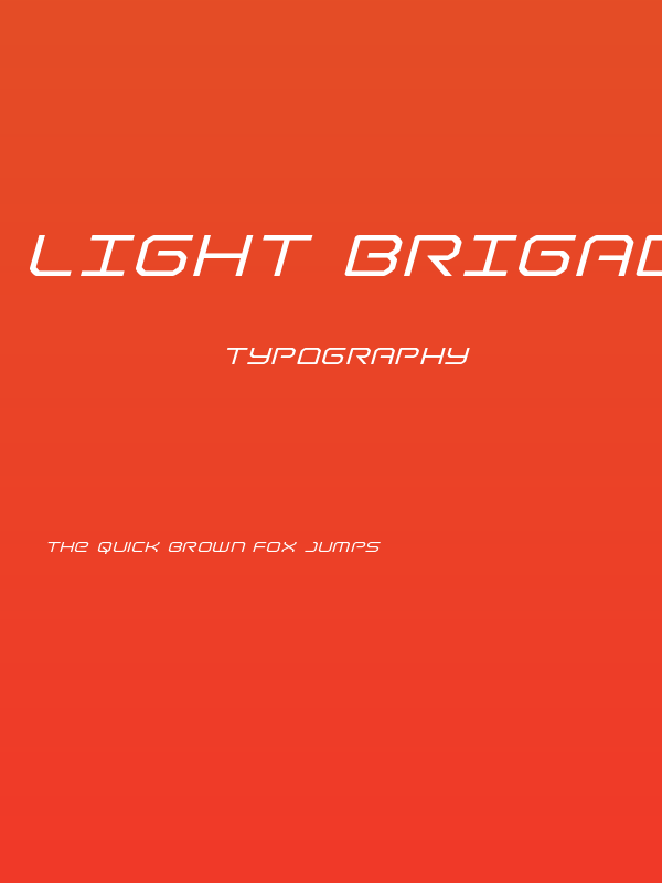 Light Brigade Expanded Italic Poster