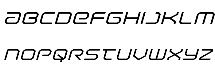 Light Brigade Expanded Italic Font LOWERCASE