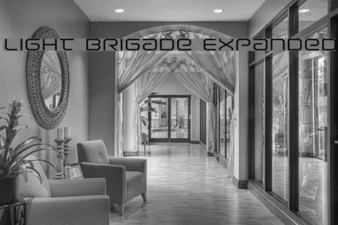 Light Brigade Expanded Font examples