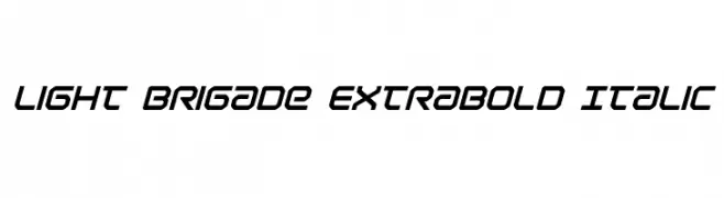 Light Brigade ExtraBold Italic  Fuentes Gratis Descargar