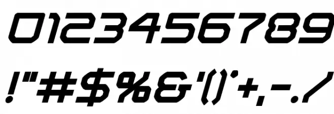 Light Brigade ExtraBold Italic Font OTHER CHARS