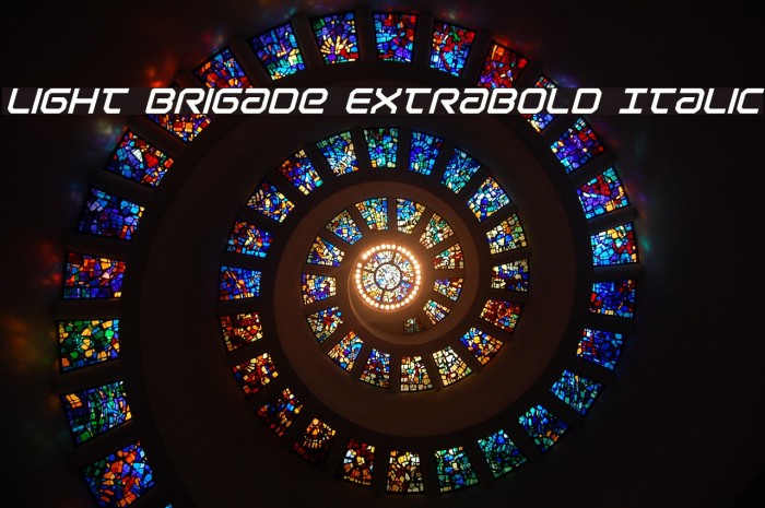 Light Brigade ExtraBold Italic Example 1