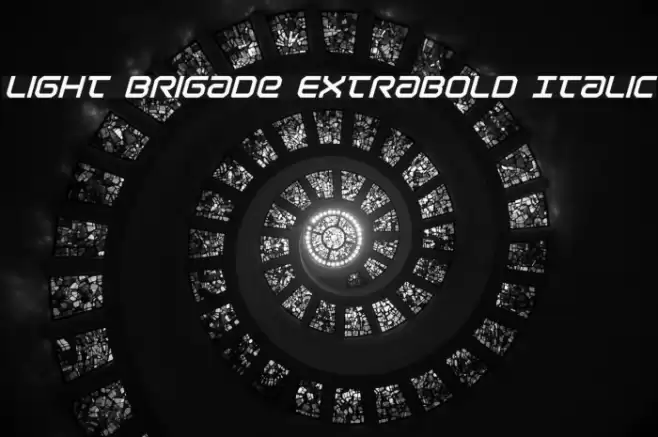 Light Brigade ExtraBold Italic Font examples