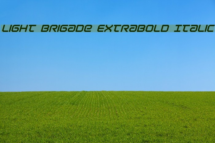 Light Brigade ExtraBold Italic Example 2