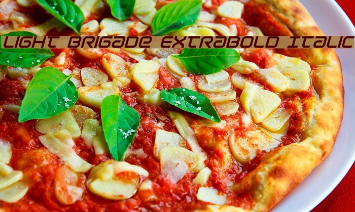 Light Brigade ExtraBold Italic Example 3