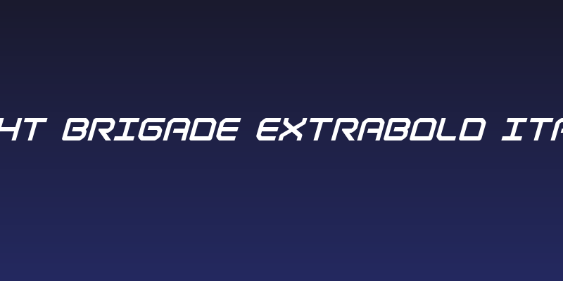 Light Brigade ExtraBold Italic Social Header