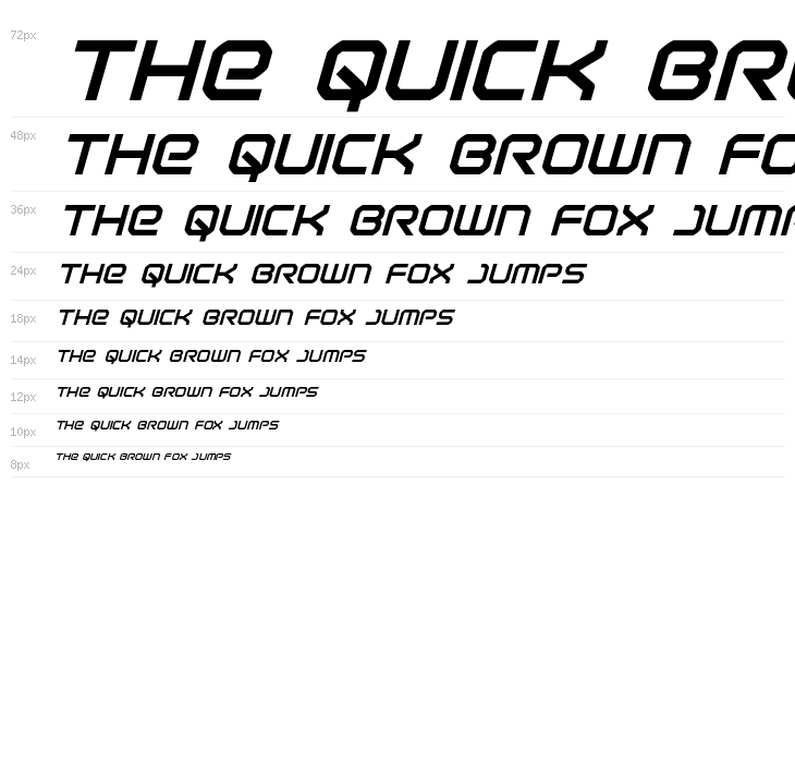 Light Brigade ExtraBold Italic Waterfall