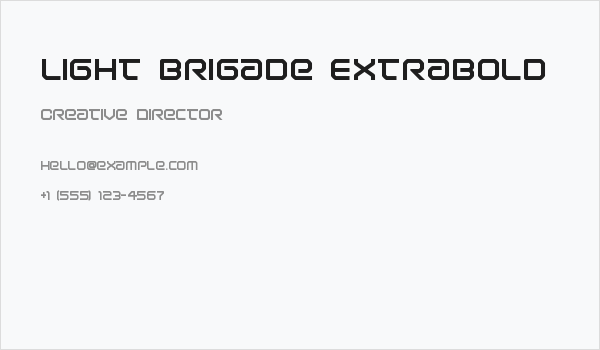 Light Brigade ExtraBold Business Card