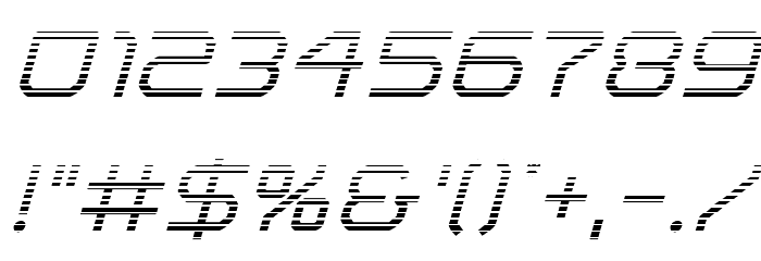 Light Brigade Gradient Italic Font OTHER CHARS