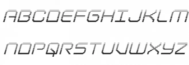 Light Brigade Gradient Italic Schriftart Groß