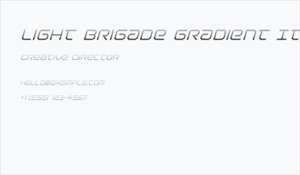 Light Brigade Gradient Italic Business Card