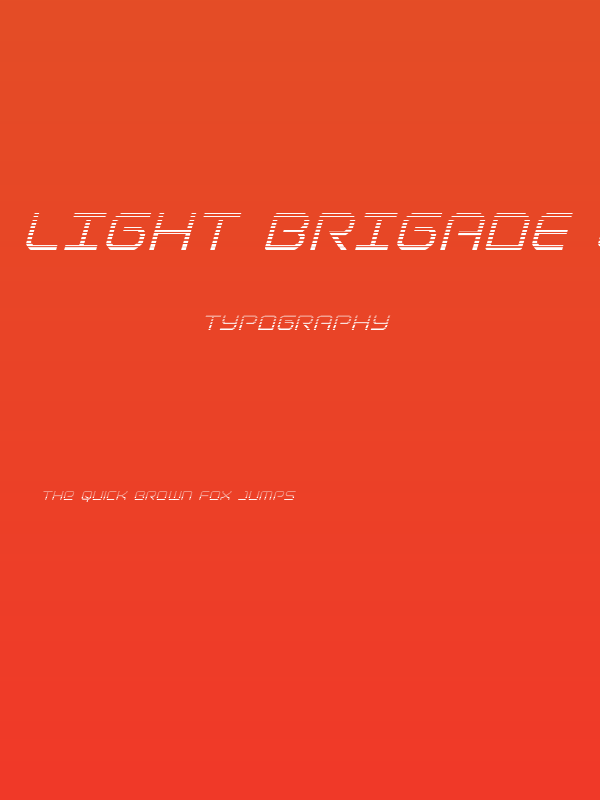 Light Brigade Gradient Italic Poster