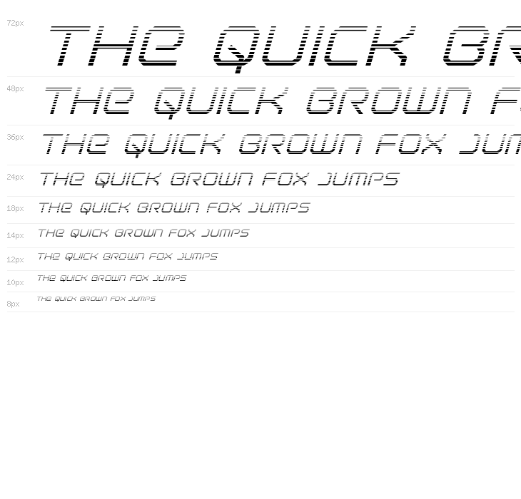 Light Brigade Gradient Italic Waterfall