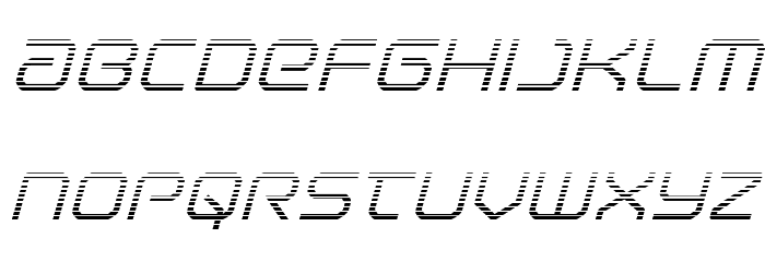 Light Brigade Gradient Italic Font LOWERCASE