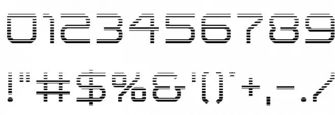 Light Brigade Gradient Font OTHER CHARS