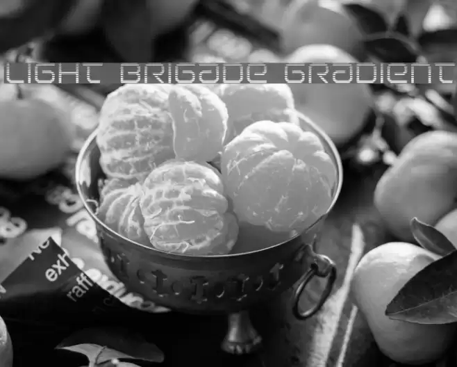 Light Brigade Gradient Font examples