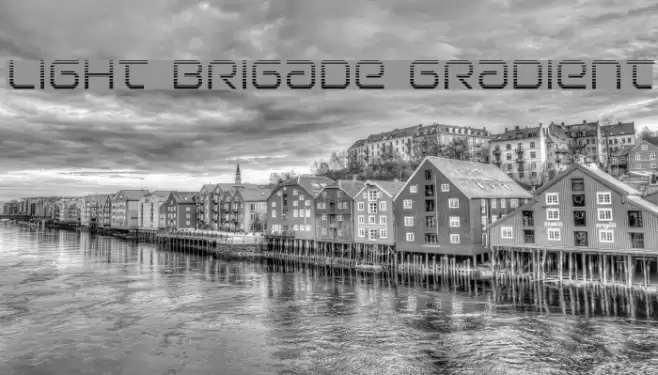 Light Brigade Gradient Font examples