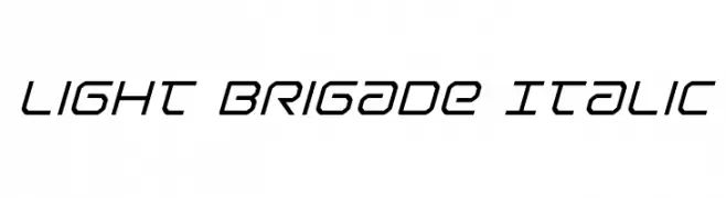 Light Brigade Italic  免费字体下载