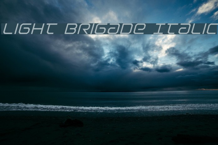 Light Brigade Italic Font examples