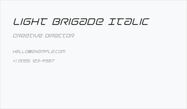 Light Brigade Italic Business Card