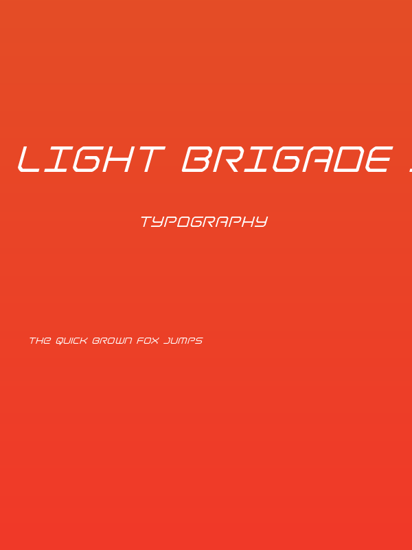 Light Brigade Italic Poster