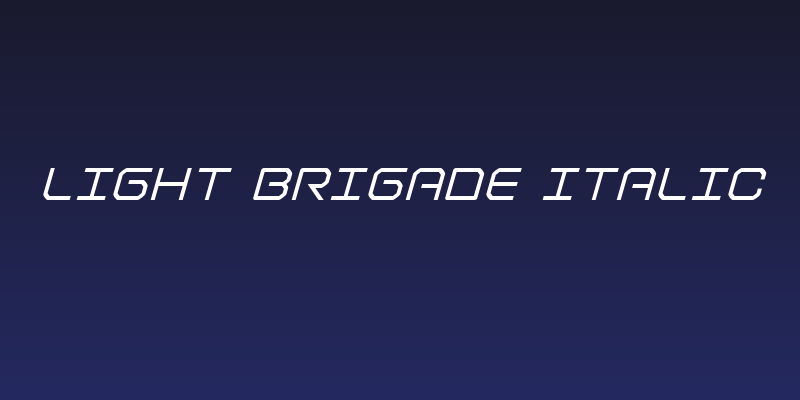 Light Brigade Italic Social Header