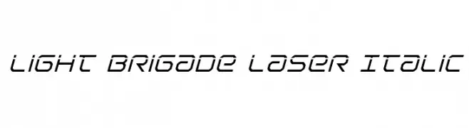 Light Brigade Laser Italic  Descarca Fonturi Gratis