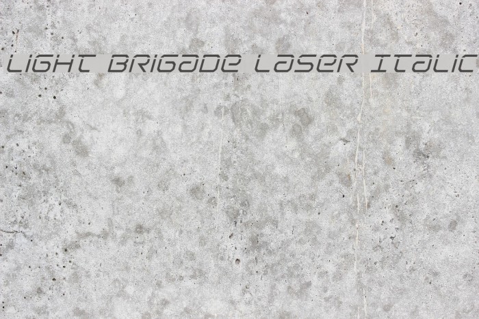 Light Brigade Laser Italic Font examples