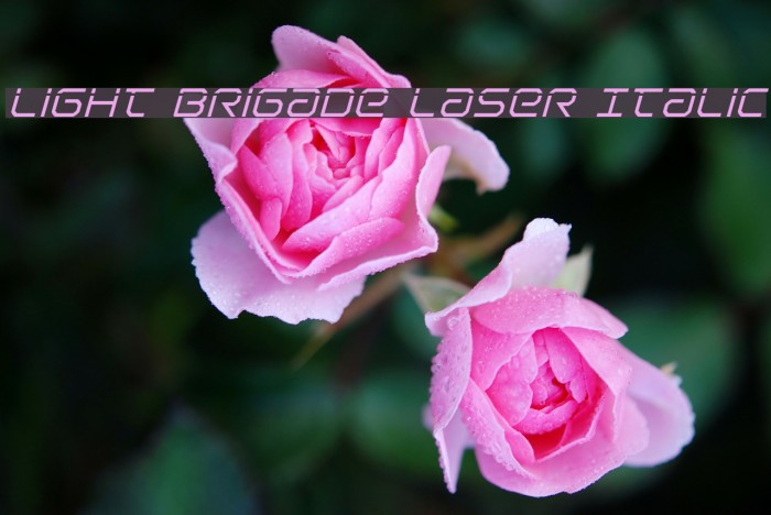 Light Brigade Laser Italic Font examples