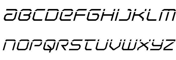 Light Brigade Laser Italic Font LOWERCASE