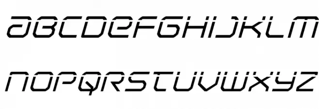 Light Brigade Laser Italic फ़ॉन्ट लोअरकेस