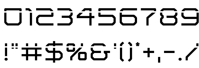 Light Brigade Laser Font OTHER CHARS