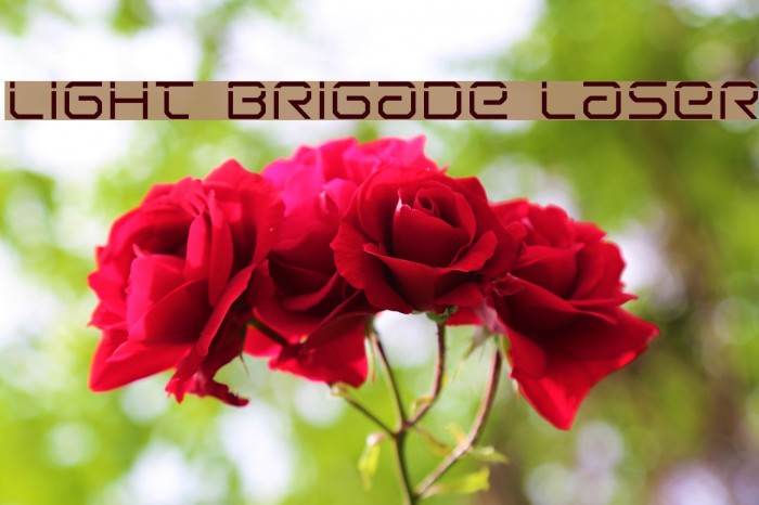 Light Brigade Laser Font examples