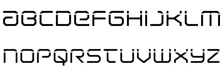 Light Brigade Laser Font LOWERCASE