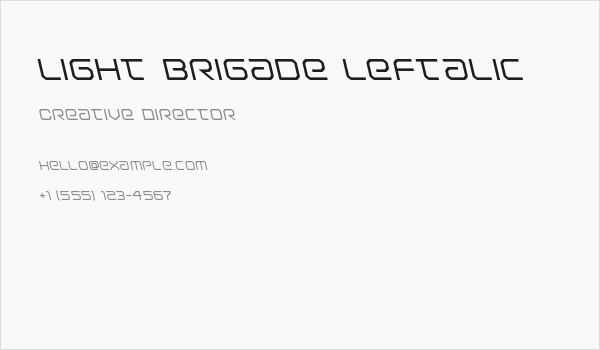 Light Brigade Leftalic Business Card