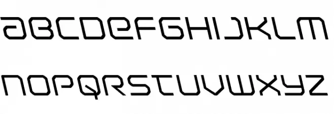 Light Brigade Leftalic Font LOWERCASE