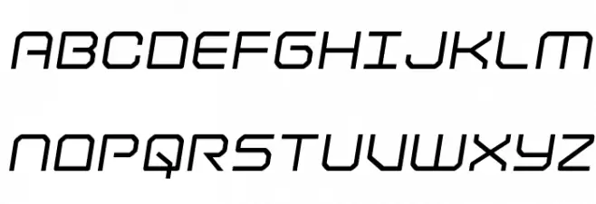 Light Brigade Semi-Italic Caratteri MAIUSCOLE