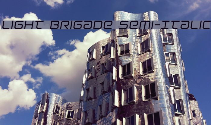 Light Brigade Semi-Italic Font examples