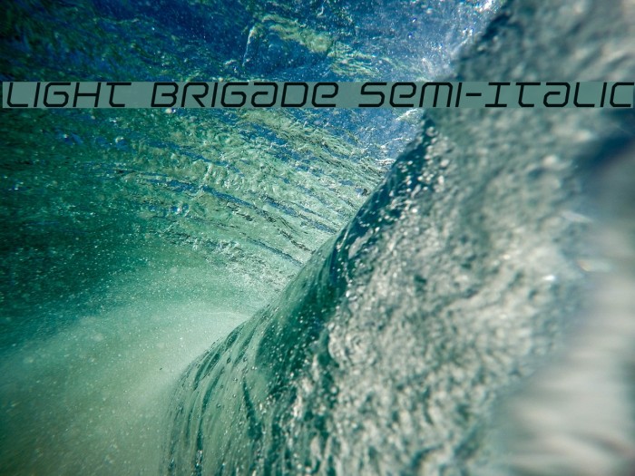 Light Brigade Semi-Italic Font examples