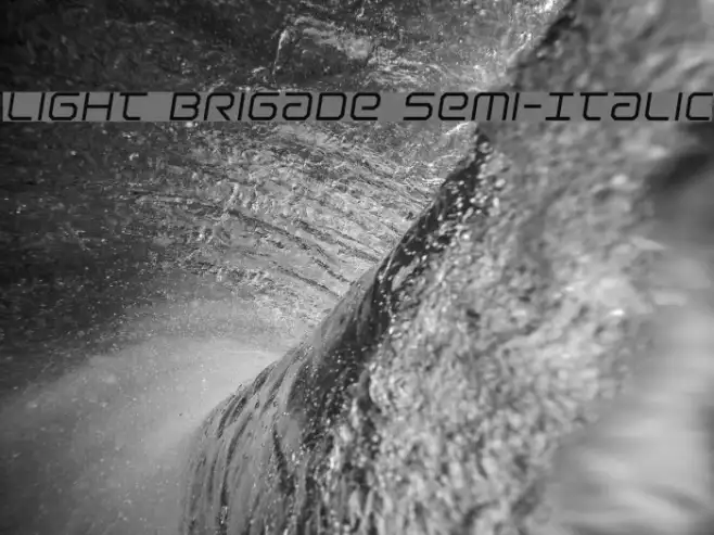 Light Brigade Semi-Italic Example 3