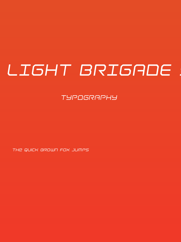 Light Brigade Semi-Italic Poster