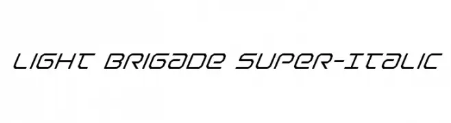 Light Brigade Super-Italic  नि: शुल्क फ़ॉन्ट्स डाउनलोड