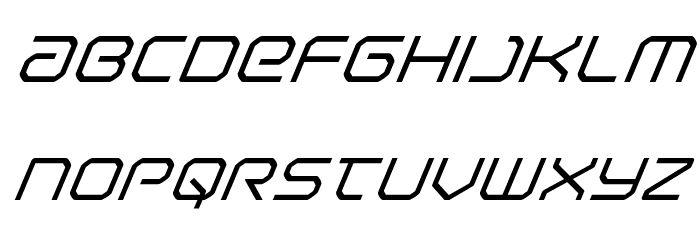 Light Brigade Super-Italic Font LOWERCASE