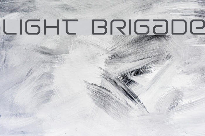 Light Brigade Font examples