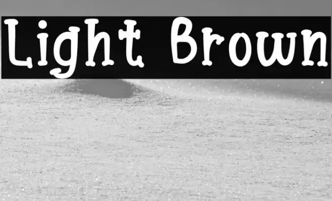 Light Brown Font examples
