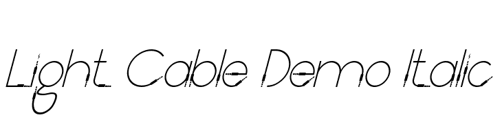 Light Cable Demo Italic  Fuentes Gratis Descargar