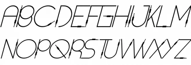 Light Cable Demo Italic Fonte MAIÚSCULAS